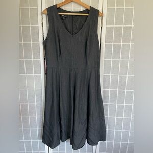 AB Studio Stretchable Swing Dress, Navy Blue, Size 16.